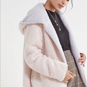 urban outfitters reversible teddy bear coat